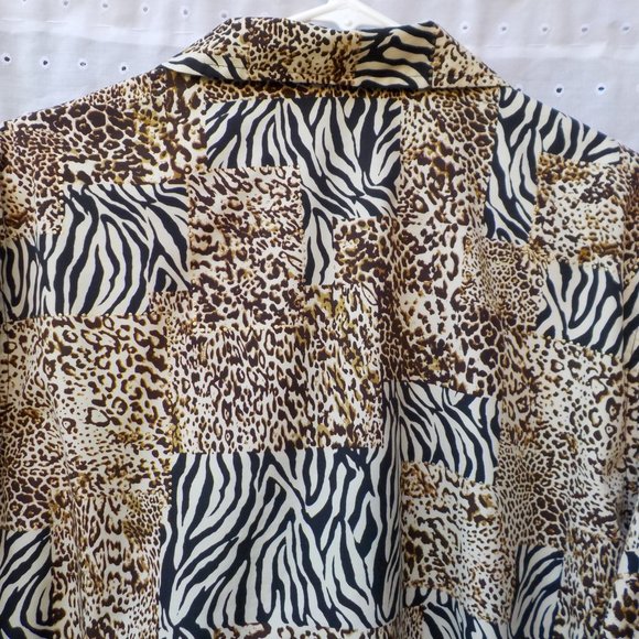 EUC Lightweight Koret Sport Front Zip Animal Print Jacket XL - Picture 8 of 14